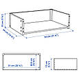 BESTÅ Каркас ящика, темно-сірий, 60x15x40 см IKEA 105.389.48, фото 2