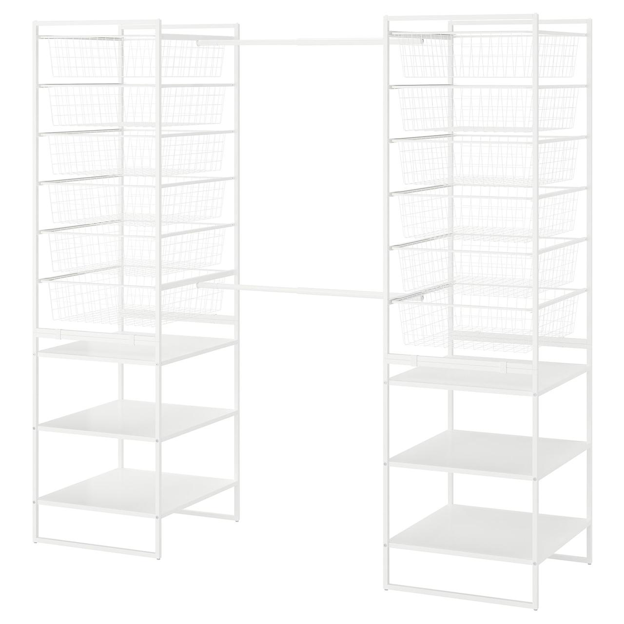 JONAXEL Гардеробна комбінація біла 142-178х51х173 див IKEA 793.051.02