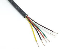 Провід екранований мідний RVVP 6-жильний 0.3мм2/22AWG