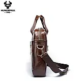 Сумка для ноутбуку чоловіча коричнева Humerpaul ,колір кави, фото 2