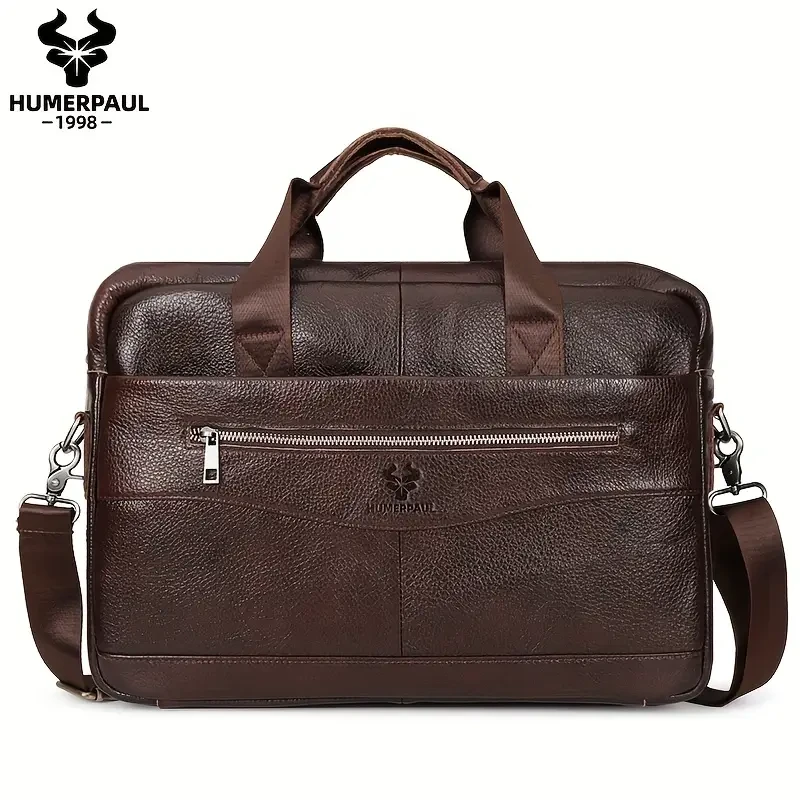 Сумка для ноутбуку чоловіча коричнева Humerpaul ,колір кави, фото 1