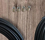 Кабель коаксіальний RG-58 (50 Ом) — 2 по 5 метрів + 4 роз'єми типу F (MIMO), фото 3