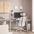 TROTTEN/MATCHSPEL Письмовий стіл і стілець, бежевий/білий світло-сірий IKEA 595.377.68, фото 2