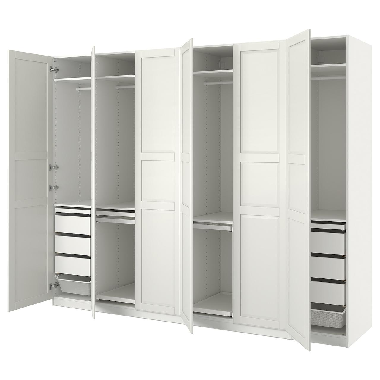 PAX/TYSSEDAL Гардеробна комбінація, білий/білий, 300х60х236 см IKEA 794.780.89