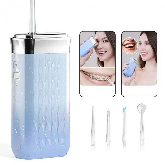Портативний іригатор для ротової порожнини Power-floss Shining Ipx7 LY-314 Blue