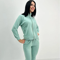 Жіночий спортивний костюм-двійка з кофтою на змійці повсякденних розмірів
