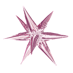 Зірка збірна 27" КИТАЙ-КТ 005  Металік рожева (УП)