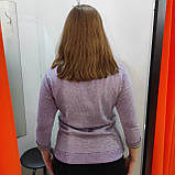 Светр жіночий люрекс рукав 7/8 теплий 44/46 фіолетовий, фото 2