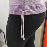 Светр жіночий люрекс рукав 7/8 теплий 44/46 фіолетовий, фото 6