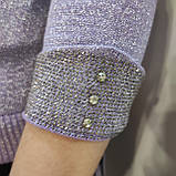 Светр жіночий люрекс рукав 7/8 теплий 44/46 фіолетовий, фото 5