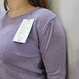 Светр жіночий люрекс рукав 7/8 теплий 44/46 фіолетовий, фото 3