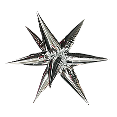 Зірка збірна 27" КИТАЙ-КТ 008 Металік срібло (УП)