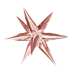 Зірка збірна 27" КИТАЙ-КТ 006 Металік рожеве золото (УП)