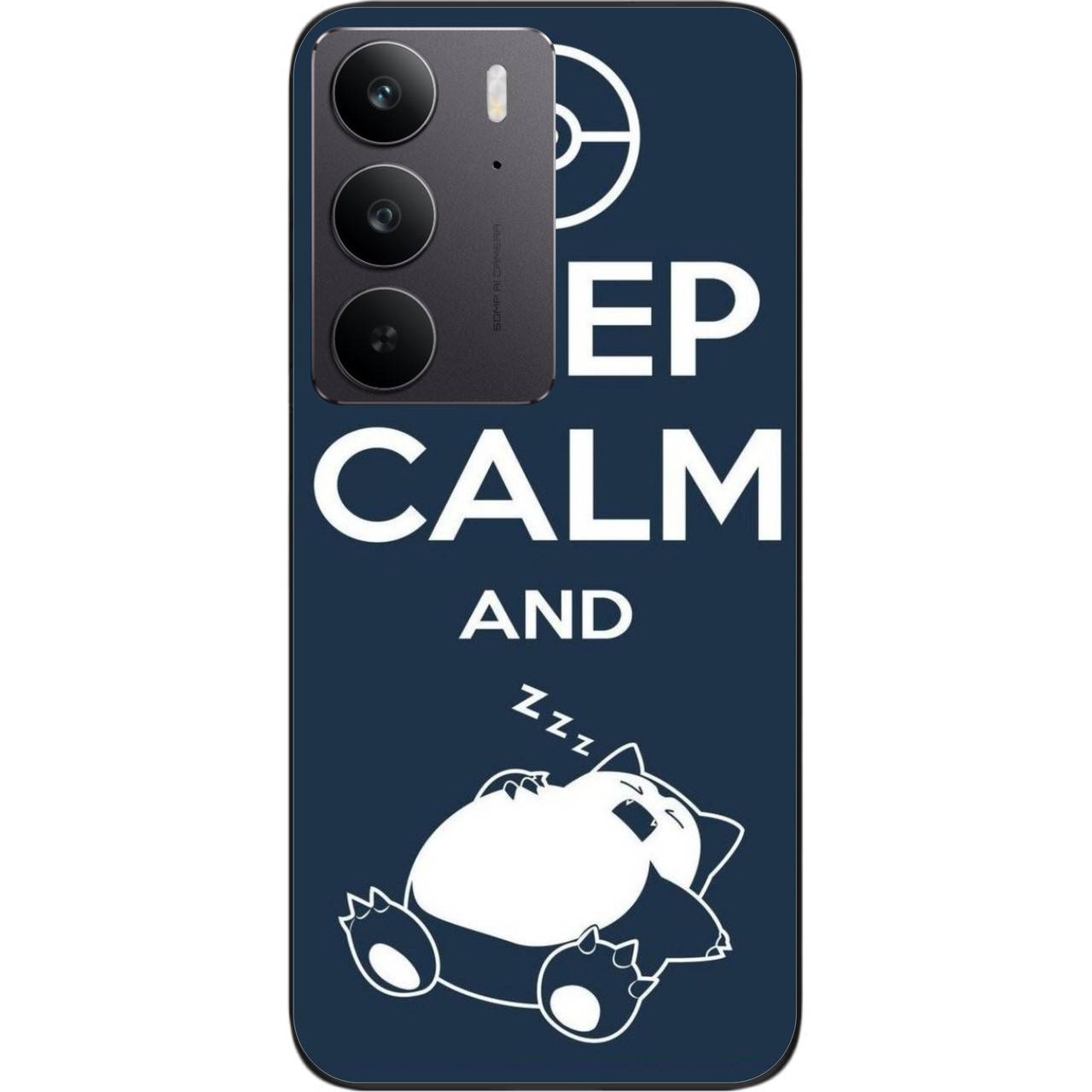 Чохол силіконовий Epik для Realme C75 4G з картинкою Сплячий кіт, фото 1