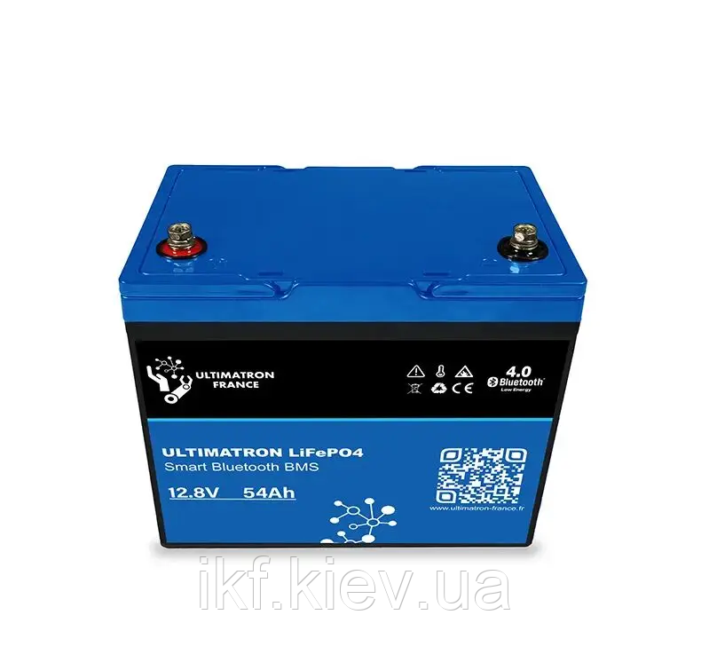 Акумулятор літій-залізо-фосфатний LiFePO4 Smart BMS з Bluetooth, 12,8 В 54Ah (для котла, будинку, квартири), фото 1