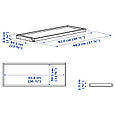 KOMPLEMENT Піднос висувний, білий, 100х35 см IKEA 204.339.84, фото 4