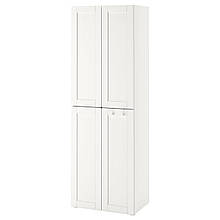 SMÅSTAD Шафа, біла біла рама/з 2 вішалками для одягу, 60x42x181 см IKEA 493.909.03