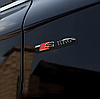 Емблема наклейка на переднє крило S-line AUDI (Ауди) 72 х 15 мм Чорний Глянець, фото 8