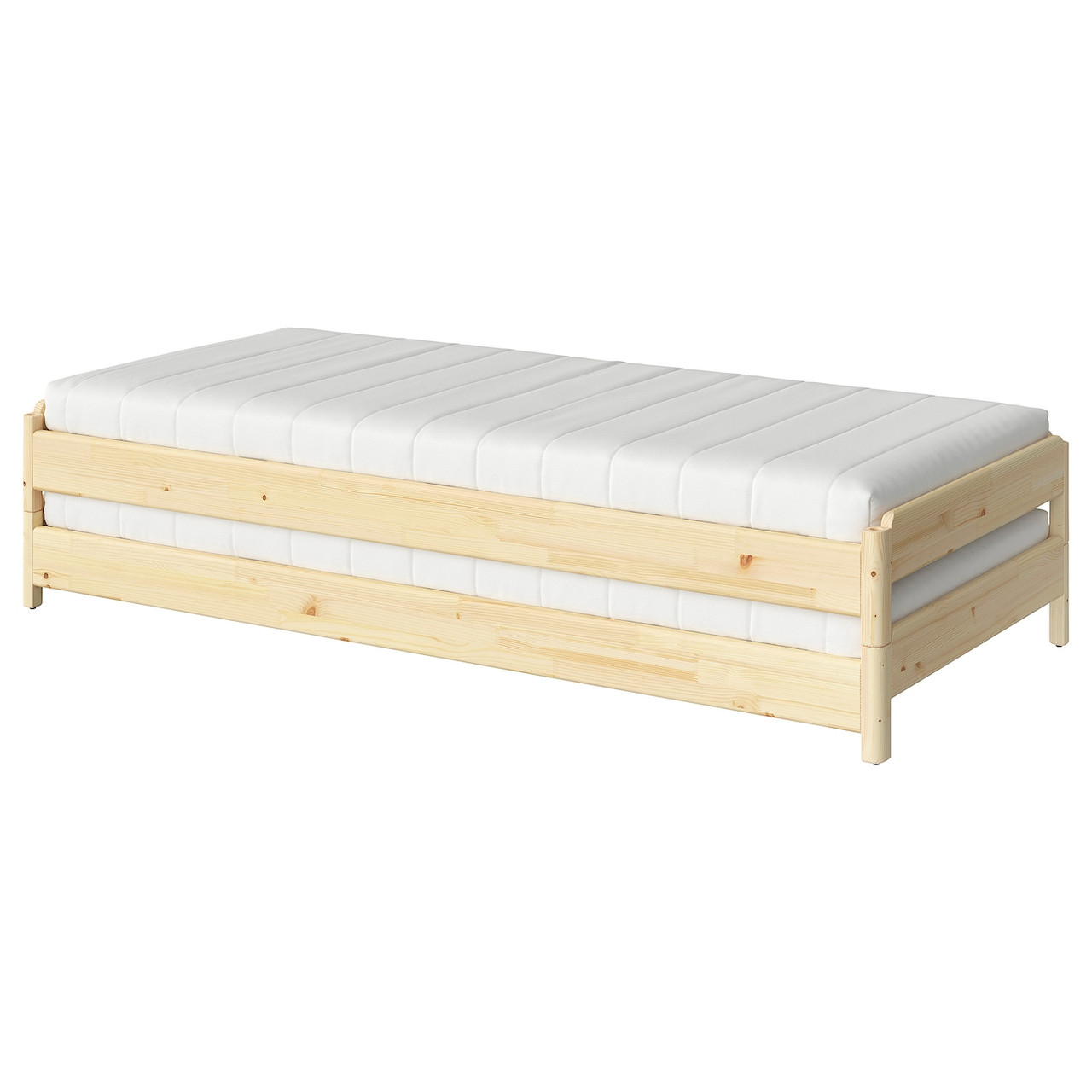 UTÅKER Складне ліжко з 2 матрацами, тверда сосна/Åfjäll, 80x200 см IKEA 995.215.10