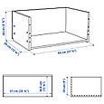 BESTÅ Каркас ящика, темно-сірий, 60x25x40 см IKEA 505.389.51, фото 2