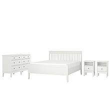 IDANÄS Комплект меблів для спальні 4 предмети, білий, 160х200 см IKEA 794.834.01