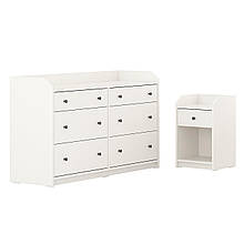 HAUGA Меблі для спальні, комплект 2 шт., білі IKEA 894.833.87