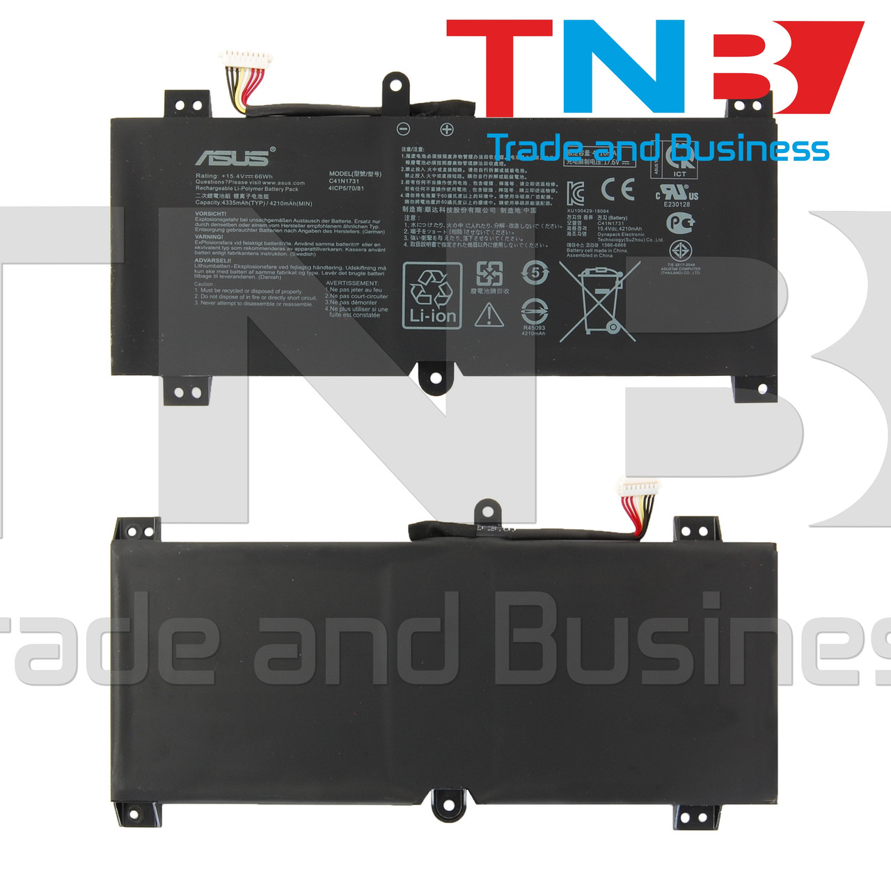 Батарея ASUS C41N1731-1 0B200-02940000 15.4V 4335mAh ОРИГІНАЛ Тип2
