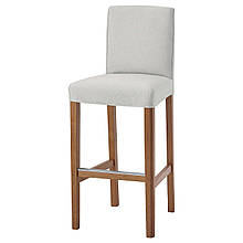 BERGMUND Барний стілець зі спинкою, імітація. дуб/Orrsta світло-сірий, 75см IKEA 593.881.36