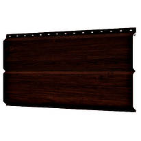 Металевий сайдинг Євробрус (Дошка) Темне дерево 3D