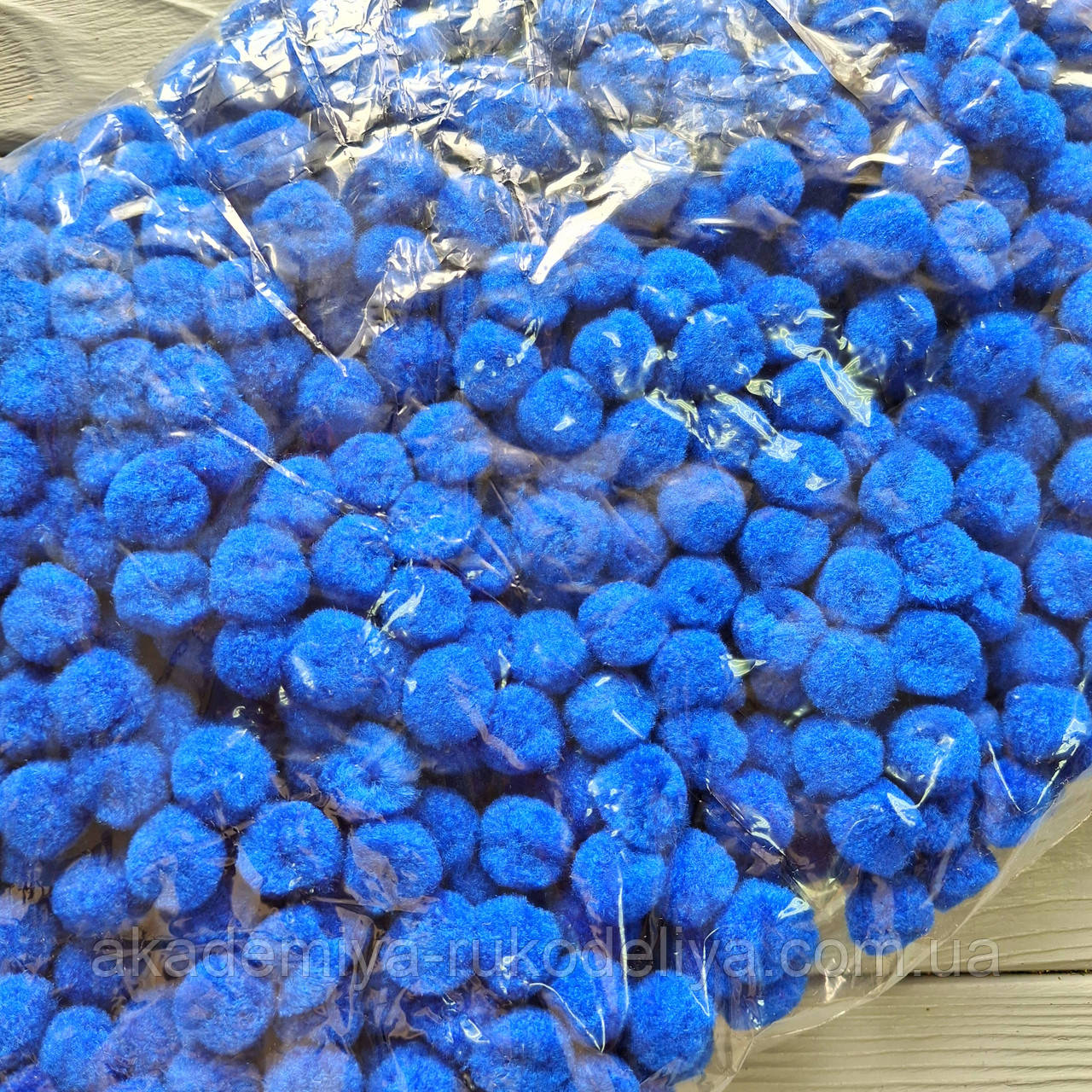 Помпони — кульки сині (ОПТ) D — 1.5 см, 1000 шт.