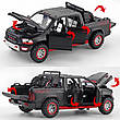 Металева модель Dodge Ram TRX 1:32 — інерційна машинка з фарами та звуком, чорна, фото 6