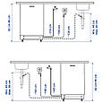 RÅGLANDA Вбудована посудомийна машина IKEA 500 60см IKEA 005.680.35, фото 4