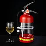 Резервуар RESTEQ для коктейлів у вигляді вогнегасника — ємність 1,5 л для алкоголю та напоїв, штоф-диспенсер для віскі, пива та, фото 2