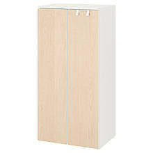 SMÅSTAD Шафа, білий/береза, 60х42х123 див IKEA 493.903.33