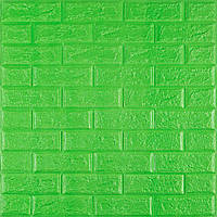 3D панель самоклеюча 700х770х5мм цегла Зелений (013-5) SW-00000149