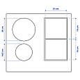 KOLSTAN Індукційна плита, IKEA 500 біла, 58 см IKEA 105.594.60, фото 6