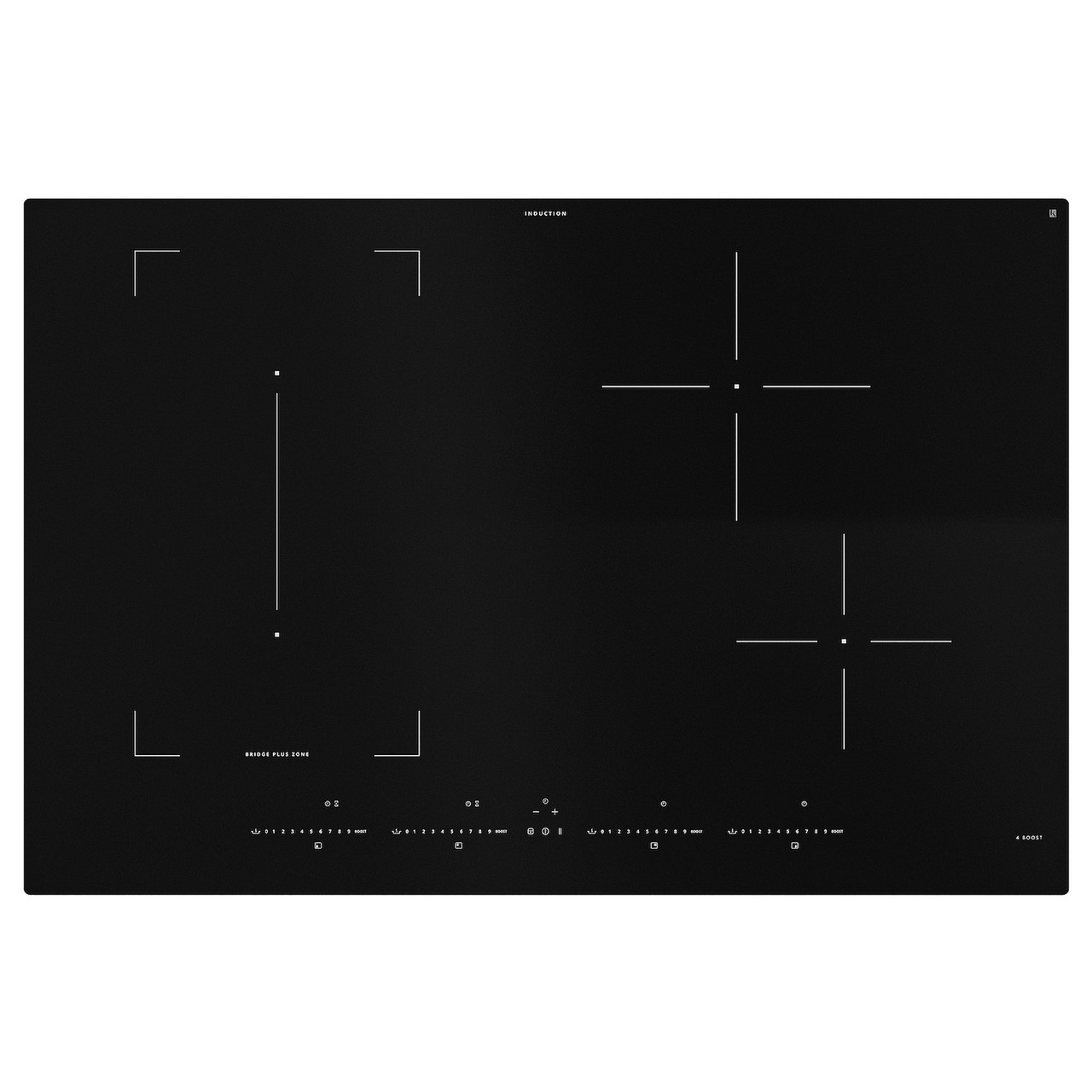 ROGESTAD Індукційна плита, IKEA 500 чорна, 78 см IKEA 705.595.13, фото 1
