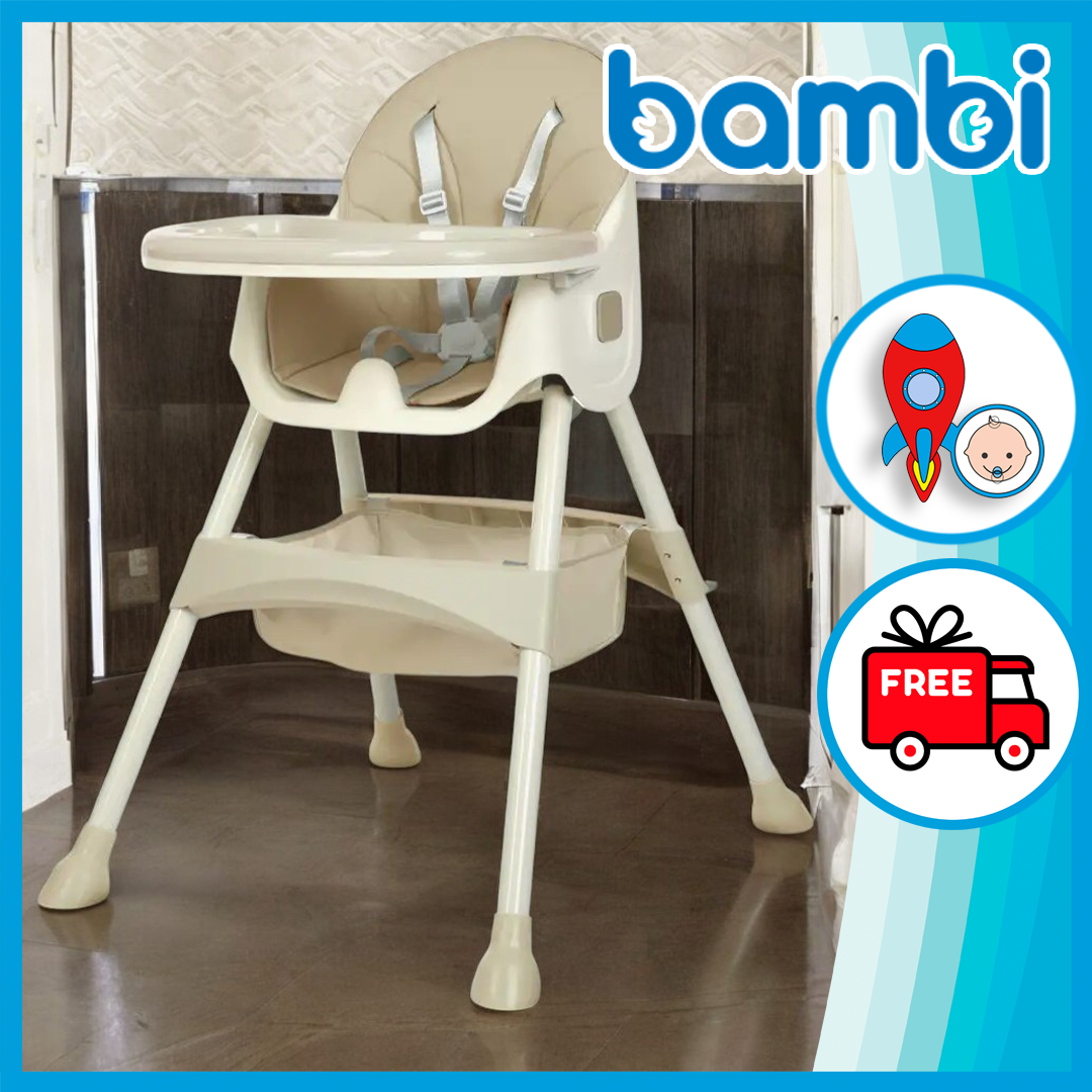 Стільчик трансформер для годування Bambi M 4136-2 знімний столик, ремені безпеки, від 6 міс до 3 років, фото 1
