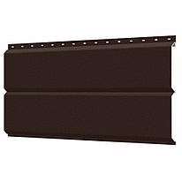 Металевий сайдинг ЄвроБрус (Дошка) Ral 8019 мат (темний шоколад)