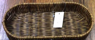 Кошик для столових приладів темно-коричневий овальний 26,50х12х4см Helios 7306