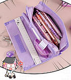 Пенал шкільний Куромі для дівчаток в школу Місткий дівчачий дитячий пенал для ручок олівців пензлів - не великий і не маленький, фото 5