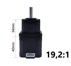 Кроковий двигун NEMA 17 з планетарним редуктором 19.2: 1