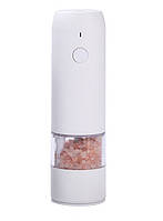 Електричний млин для спецій, портативний з USB, що перезаряджається з підсвіткою Білий