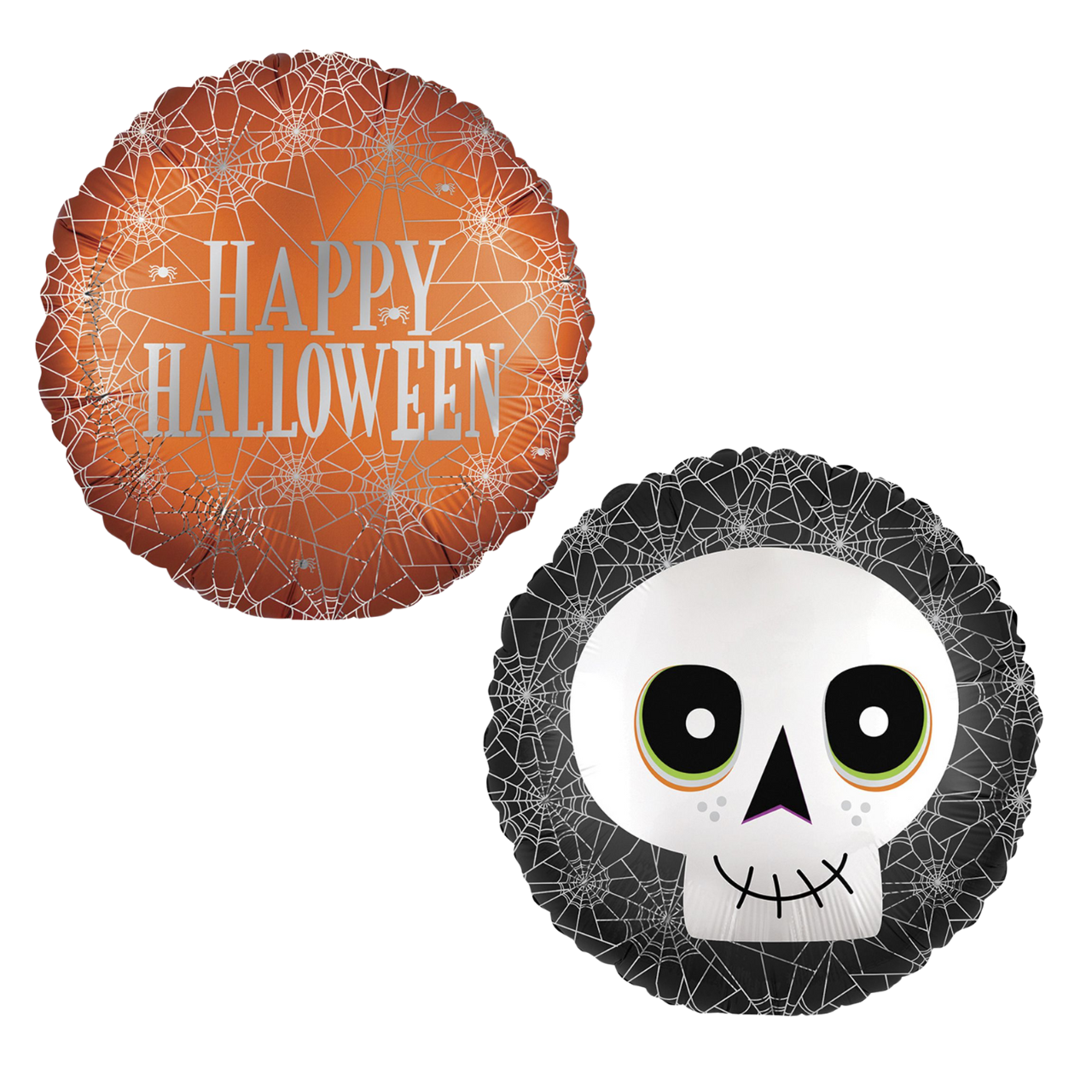 Х227 Коло 18" КИТАЙ-КТ Happy Halloween - череп в павутинні