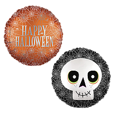 Коло 18" КИТАЙ-КТ Happy Halloween - череп в павутинні