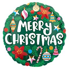 НР350 Коло 18" КИТАЙ-КТ Merry Christmas - зелене