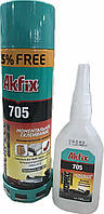 Клей з активатором Akfix 705.400мл+100гр. Двокомпонентний клей із активатором 400мл+100грам