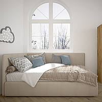 Ліжко диван кутове LION Оушен з м'якими бортиками велюр M_od4 арт топ склад