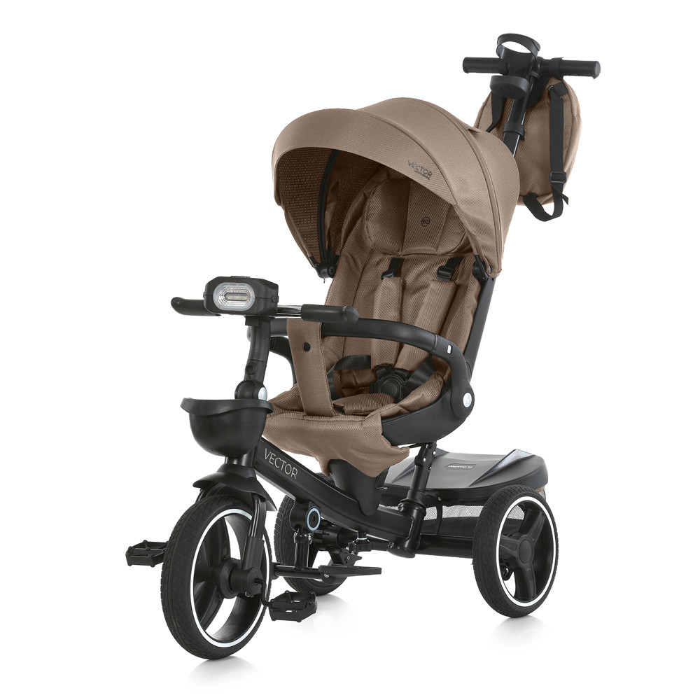 Велосипед триколісний із ручкою EL CAMINO Vector бежевий ME 1162-1 Beige Praline