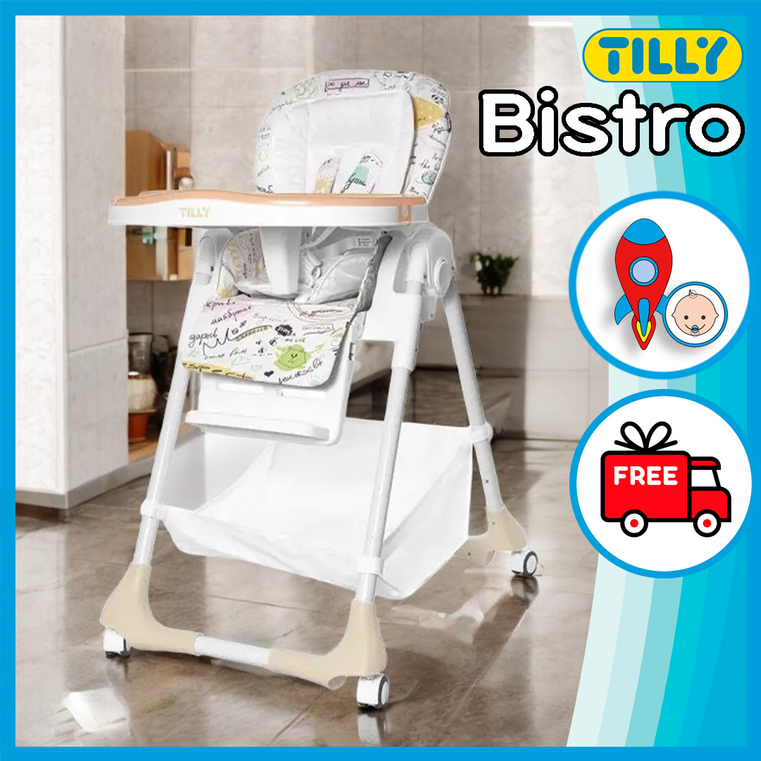 Дитячий стільчик для годування Tilly Bistro (T-641/2) знімний столик, ремені безпеки, фото 1